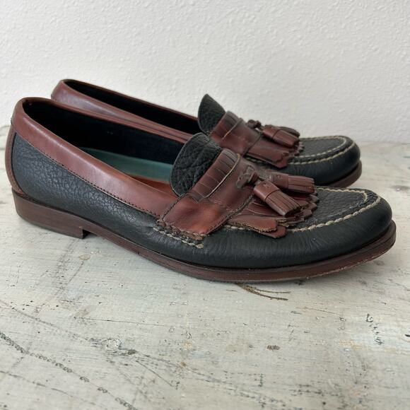 H.S. Trask leather loafers tassel slip on dress shoes preppy classic designer 10 main image 9